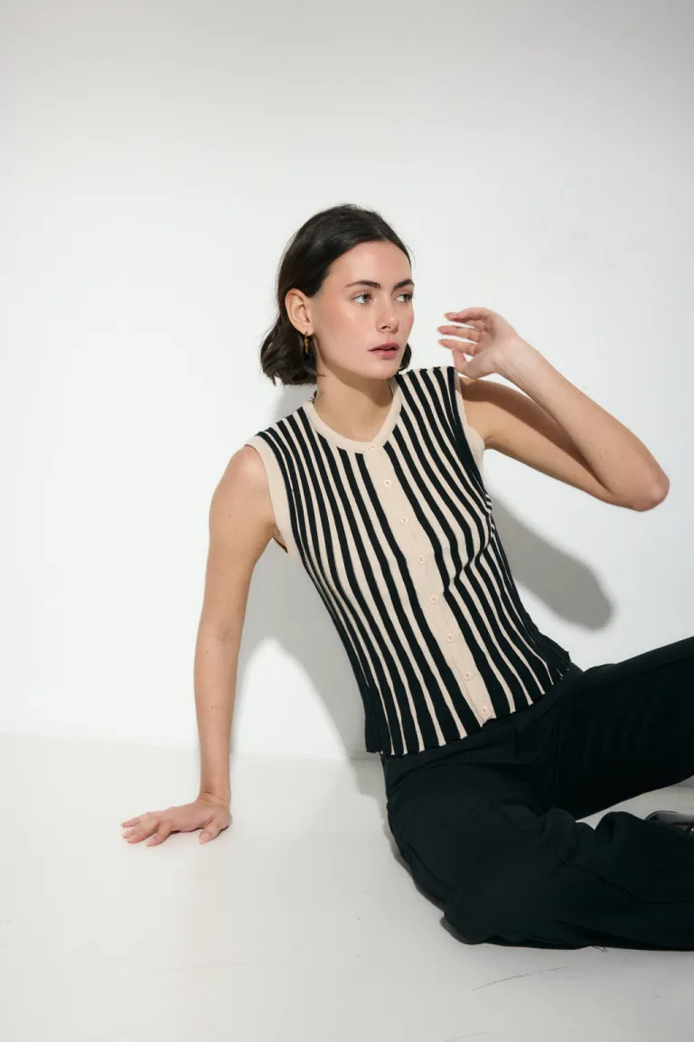 Top tejido con rayas verticales para mujer de Audaz en Tops para argentina