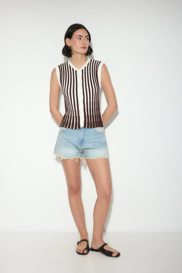 Top tejido con rayas verticales para mujer de Audaz en Tops para argentina