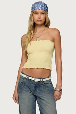 Top strapless fruncido emmet de Edikted en Tops para argentina