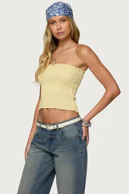 Top strapless fruncido emmet de Edikted en Tops para argentina