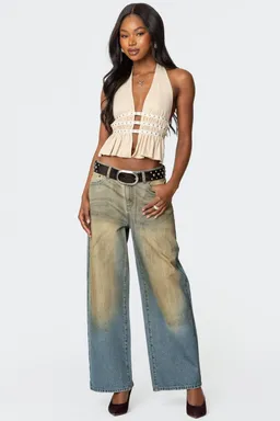 Top halter abertura tachas de Edikted en Tops para argentina