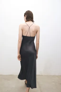Vestido seda escote drapeado de Mango en Vestidos para argentina