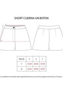 Short cuerina boton de Design Plus en Shorts para argentina