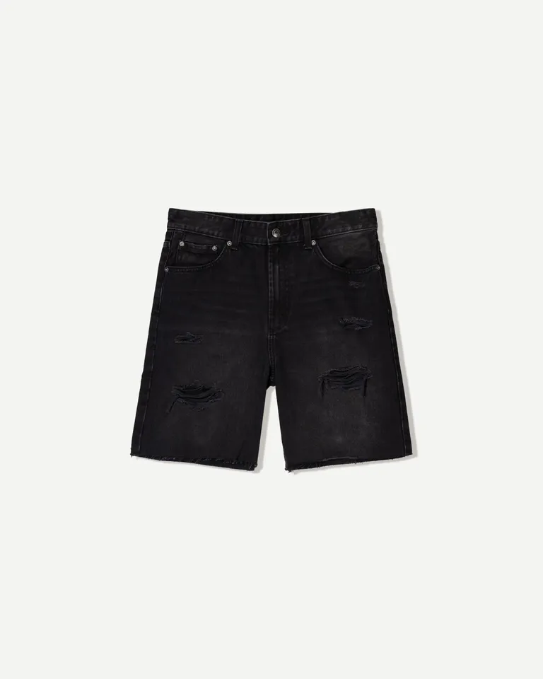 Bermuda denim con roturas de Bershka en Bermudas y Shorts para argentina