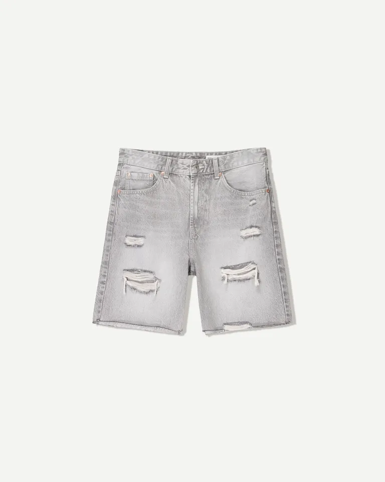 Bermuda denim con roturas de Bershka en Bermudas y Shorts para argentina