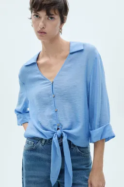 Blusa manga acampanada con lazo de Mango en Blusas para argentina