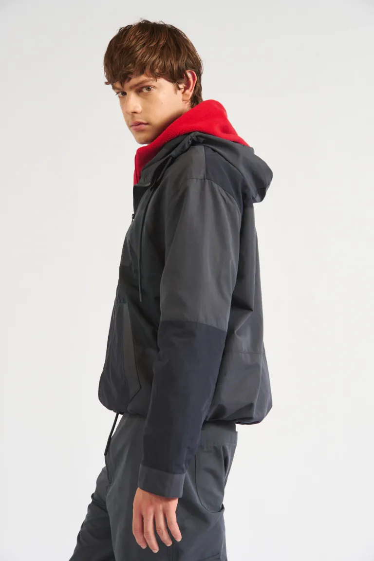 Campera multicolor con diseño en patchwork y capucha ajustable para hombre de Bensimon en Abrigos y Camperas para argentina