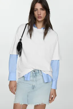 Minifalda denim deshilachada de Mango en Faldas para argentina