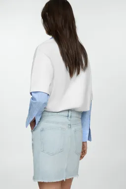 Minifalda denim deshilachada de Mango en Faldas para argentina