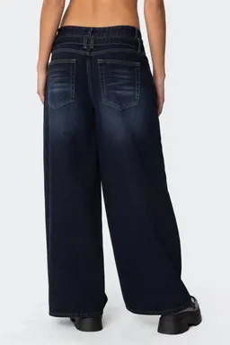 Jeans baggy tiro bajo cinturón de Edikted en Pantalones para argentina