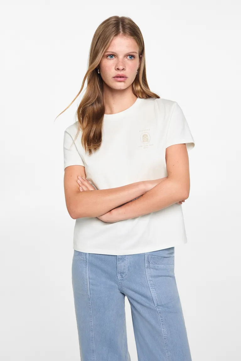 Camiseta estampada algodón de Mango Teen en Remeras para argentina