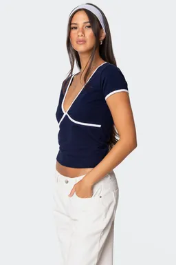 Top contraste cuello alicia de Edikted en Tops para argentina
