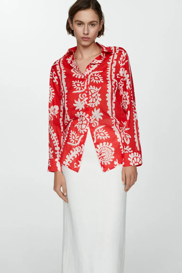 Camisa oversize estampada de Mango en Camisas para argentina
