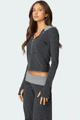 Buzo meggy rayas con cierre de Edikted en Buzos y Sweaters para argentina