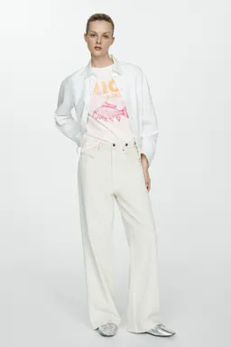 Camiseta algodón estampada de Mango en Remeras para argentina