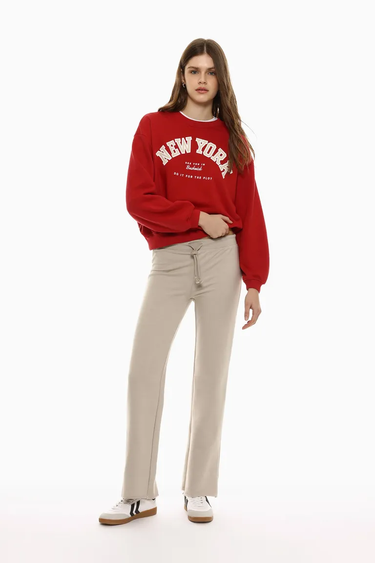Pantalón flare de felpa de Lefties en Pantalones para argentina