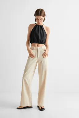 Top crop fruncido de Mango Teen en Tops para argentina