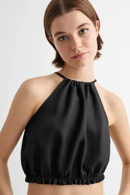 Top crop fruncido de Mango Teen en Tops para argentina