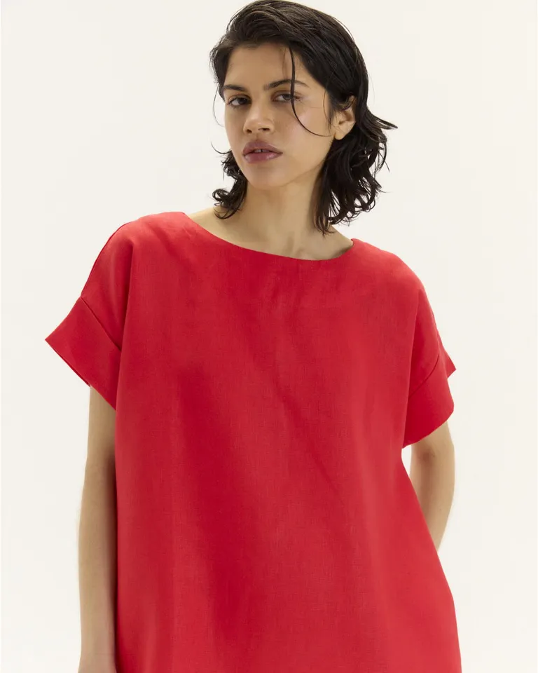 Vestido Natsuki corto - Silueta cuadrada y mangas caídas para un look relajado y elegante de Blue Sheep en Vestidos para argentina