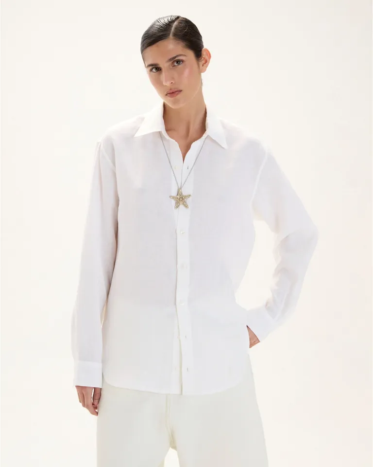 Camisa Sumi: Prenda Unisex de Lino Ligero y Corte Clásico de Blue Sheep en Camisas para argentina