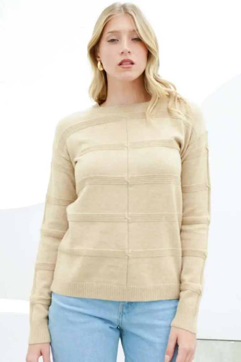 Suéter Trenzado Rayado de Hesed en Buzos y Sweaters para argentina