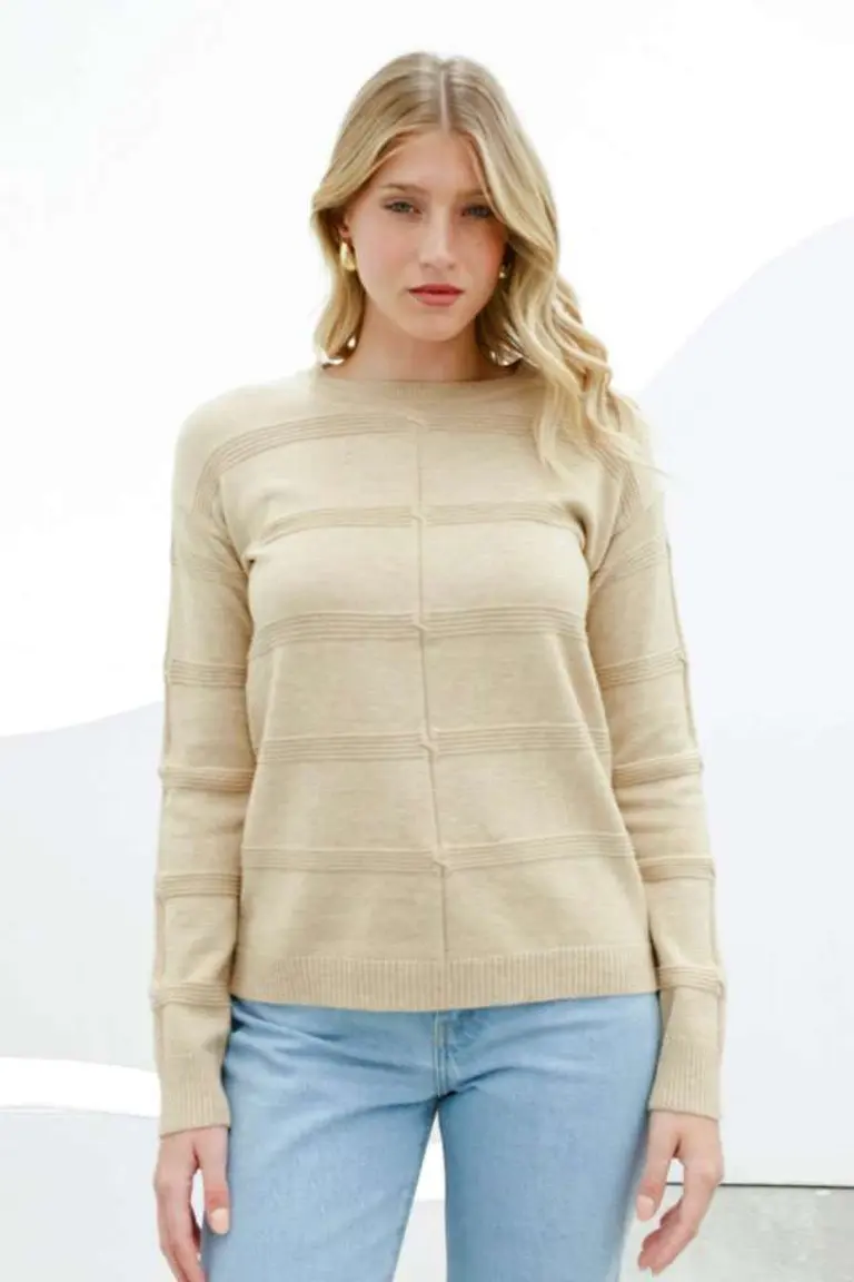 Suéter Trenzado Rayado de Hesed en Buzos y Sweaters para argentina