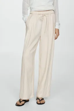Pantalón recto lyocell de Mango en Pantalones para argentina