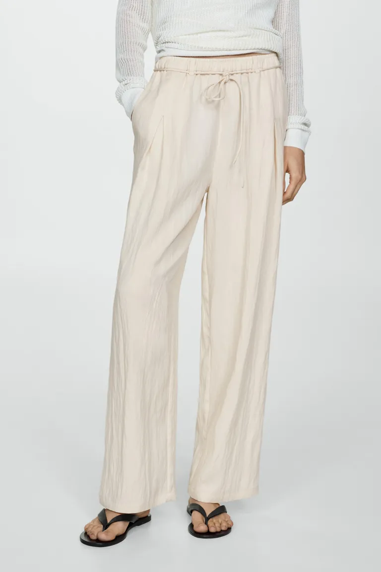 Pantalón recto lyocell de Mango en Pantalones para argentina
