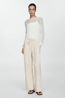 Pantalón recto lyocell de Mango en Pantalones para argentina