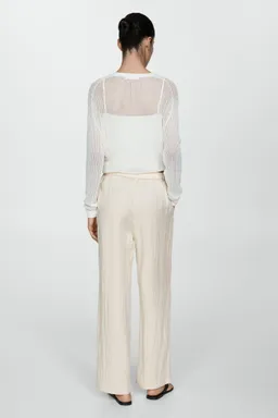 Pantalón recto lyocell de Mango en Pantalones para argentina