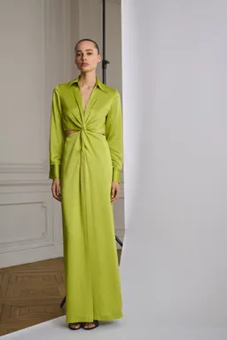 Vestido camisero drapeado aberturas de Mango en Vestidos para argentina