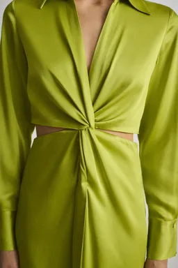 Vestido camisero drapeado aberturas de Mango en Vestidos para argentina