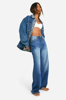 Jean súper ancho cintura alta de Boohoo en Pantalones para argentina