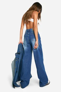 Jean súper ancho cintura alta de Boohoo en Pantalones para argentina