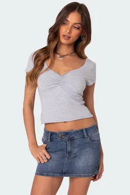 Top fruncido con cuello ava de Edikted en Tops para argentina