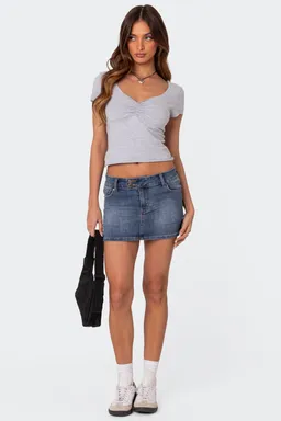 Top fruncido con cuello ava de Edikted en Tops para argentina