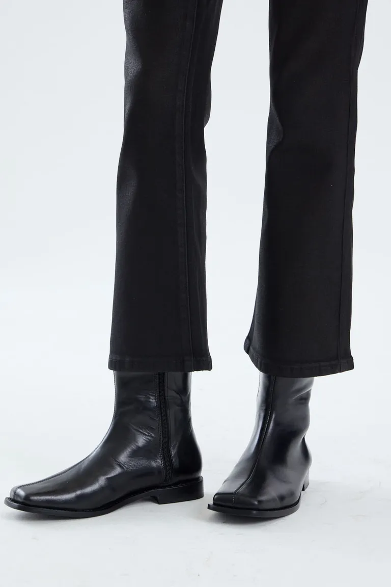 Botinetas de caña media con punta cuadrada y cierre lateral doble de Portsaid en Botas y Botinetas para argentina