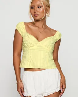 Fyrie top amarillo de Princess Polly en Tops para argentina