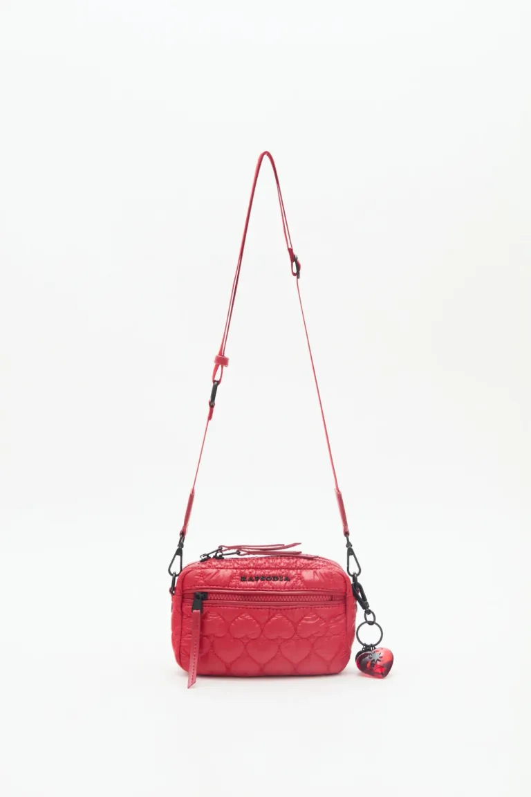 Elegante Bandolera Femenina de Nylon Matelassé con Correa Ajustable y Varios Compartimentos de Rapsodia en Bolsos y Carteras para argentina