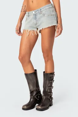 Short denim vintage deshilachado de Edikted en Shorts para argentina