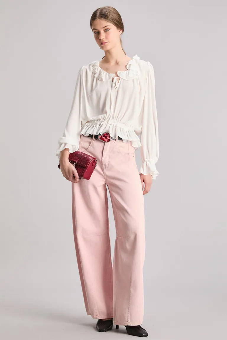 Pantalón barrel loose premium en tono rosa desgastado de Kosiuko en Pantalones para argentina