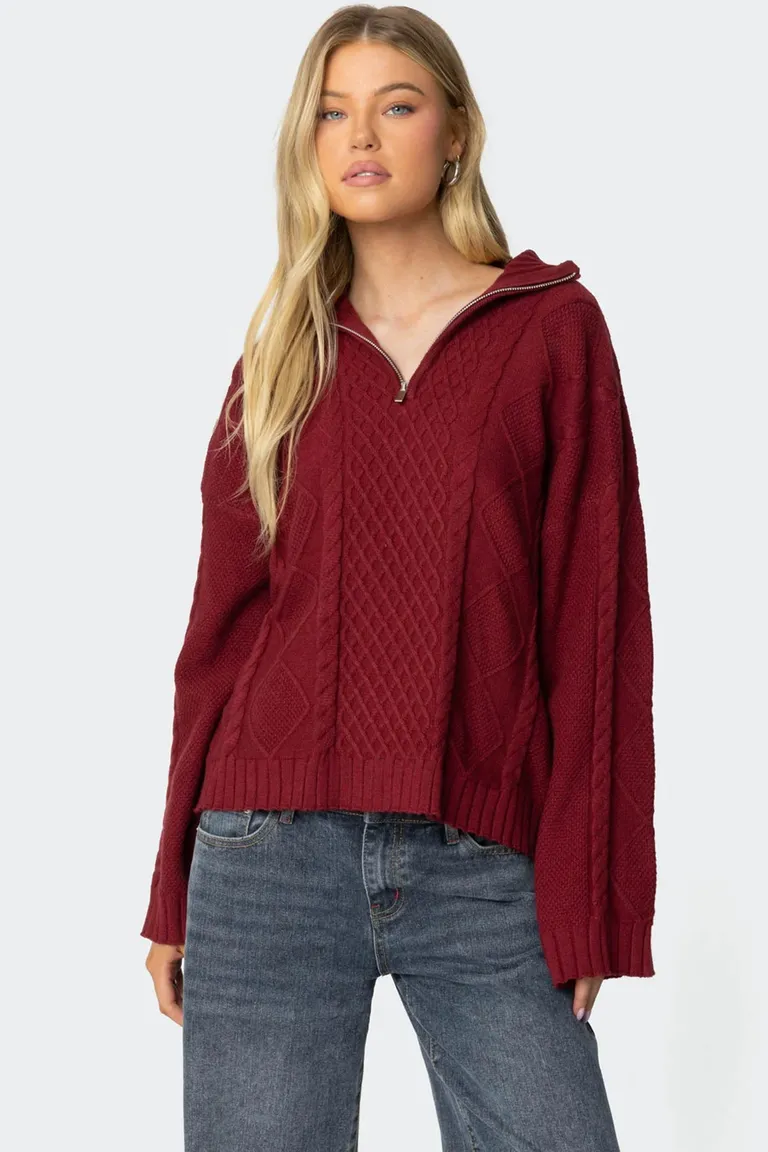 Sweater oversize con cierre de Edikted en Buzos y Sweaters para argentina