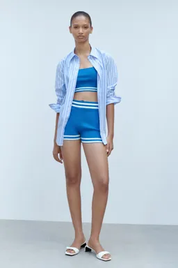 Top crop punto rayas de Mango en Tops para argentina