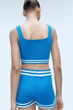 Top crop punto rayas de Mango en Tops para argentina
