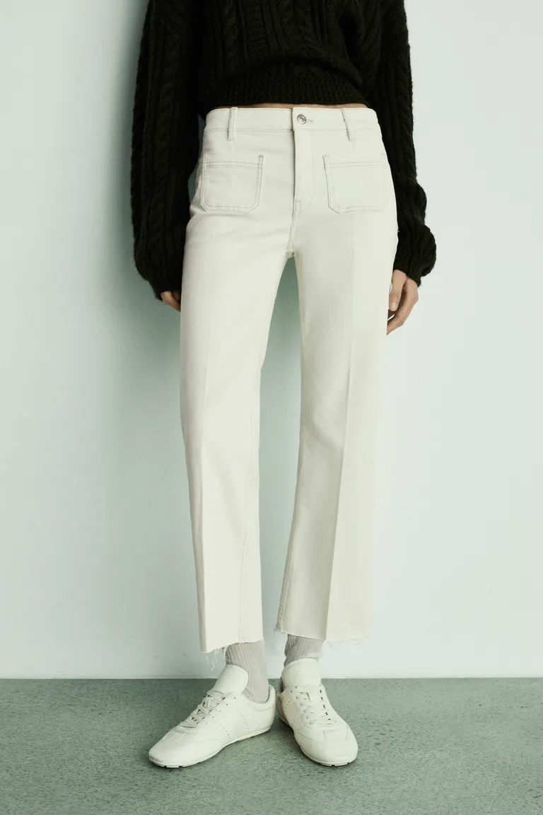 Jeans flare crop bolsillos de Mango en Pantalones para argentina