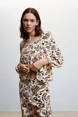 Pantalón fluido textura de Mango en Pantalones para argentina