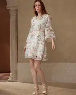Vestido floral encaje guipur de Motf en Vestidos para argentina