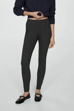 Leggings tiro alto rayas de Mango en Pantalones para argentina