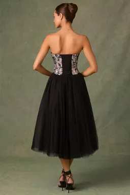 Corset con encaje floral negro de Oh Polly en Tops para argentina