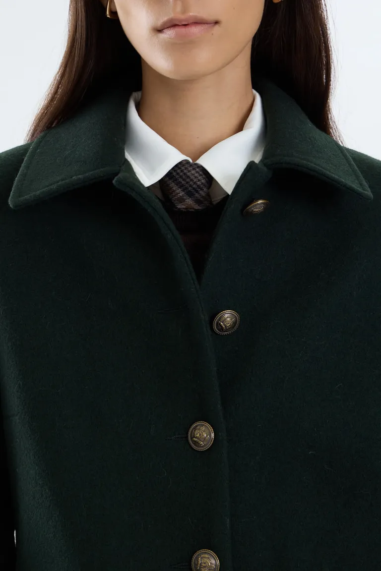 Abrigo de corte recto con botones metálicos y estilo naval de Portsaid en Tapados para argentina